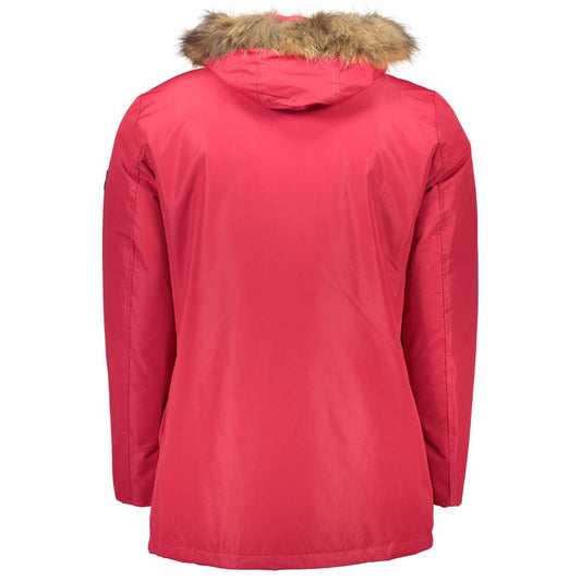 Roberto Cavalli Rote Polyester-Herrenjacke