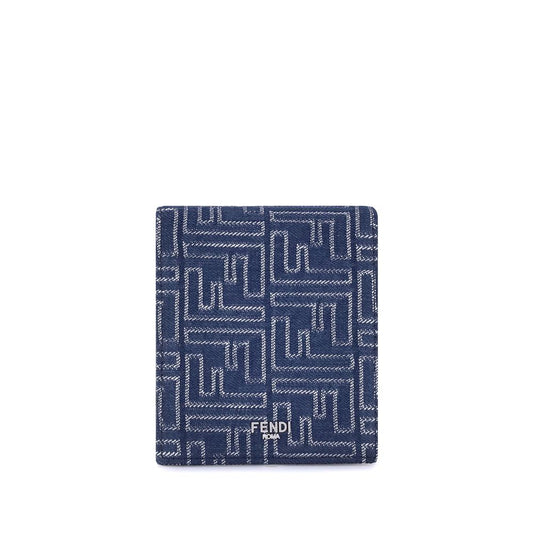 Fendi Portemonnaie aus blauem Stoff