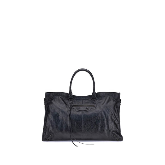 Balenciaga Schultertasche aus schwarzem Kalbsleder Bos Taurus