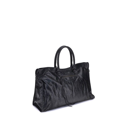 Balenciaga Schultertasche aus schwarzem Kalbsleder Bos Taurus