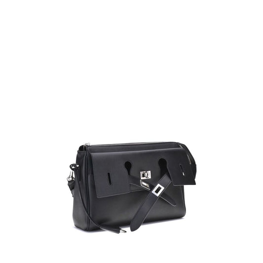 Balenciaga Schultertasche aus schwarzem Kalbsleder Bos Taurus