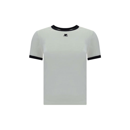 Courrèges Weißes Baumwoll-T-Shirt