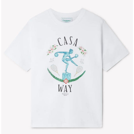 Casablanca Weißes Baumwoll-T-Shirt