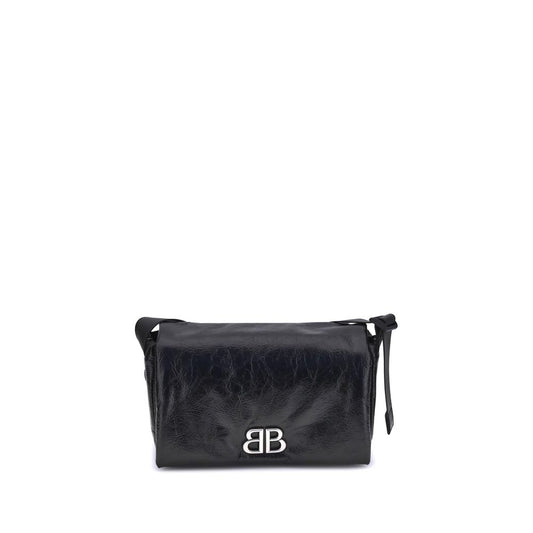 Balenciaga Schultertasche aus schwarzem Kalbsleder Bos Taurus