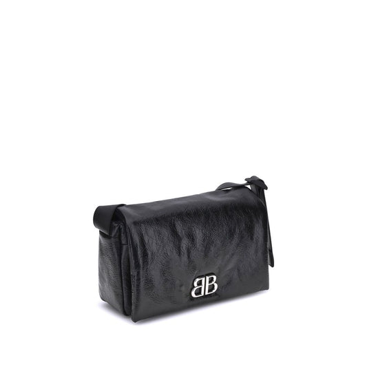 Balenciaga Schultertasche aus schwarzem Kalbsleder Bos Taurus