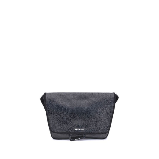 Balenciaga Schultertasche aus schwarzem Kalbsleder Bos Taurus