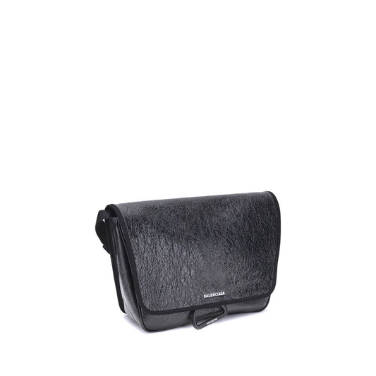 Balenciaga Schultertasche aus schwarzem Kalbsleder Bos Taurus