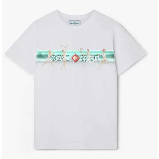 Casablanca Weißes Baumwoll-T-Shirt