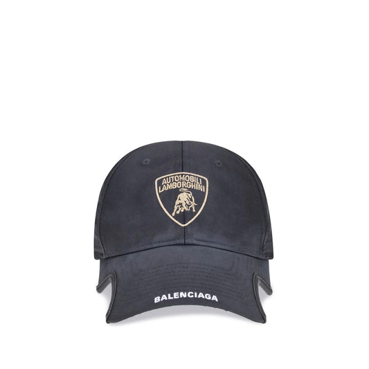 Balenciaga Schwarze Baumwollkappe (Baseballkappe)