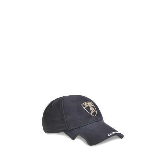 Balenciaga Schwarze Baumwollkappe (Baseballkappe)