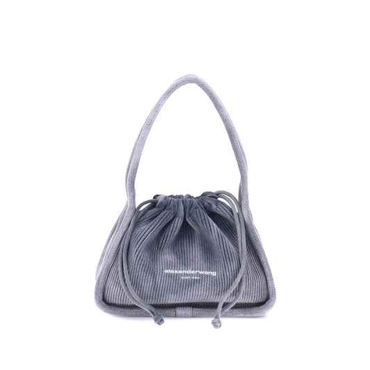 Alexander Wang Hellblaue Baumwoll-Schultertasche