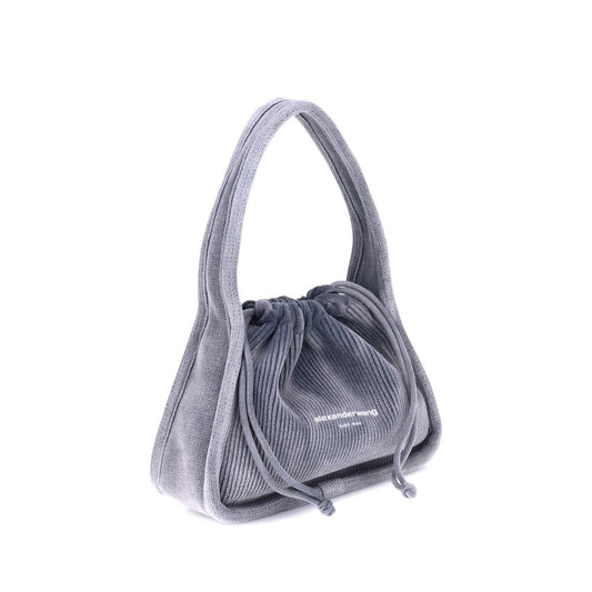 Alexander Wang Hellblaue Baumwoll-Schultertasche