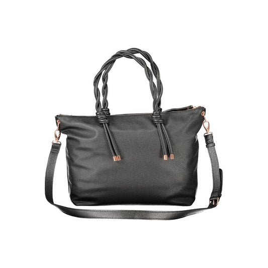 Mario Valentino Schwarze Polyethylen-Damenhandtasche