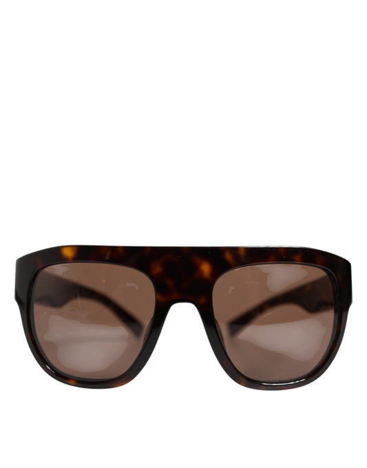 Dolce & Gabbana Dunkelbraune Havanna DG4398F Sonnenbrille mit quadratischem Rahmen