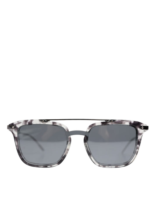 Dolce & Gabbana Grau Havana Acetat Square DG4327 Brillen Sonnenbrille