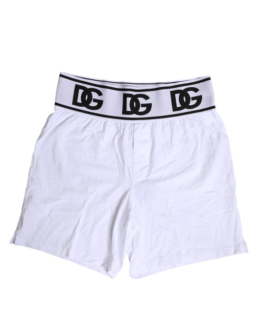 Dolce & Gabbana White Cotton Stretch Regular Boxer Underwear