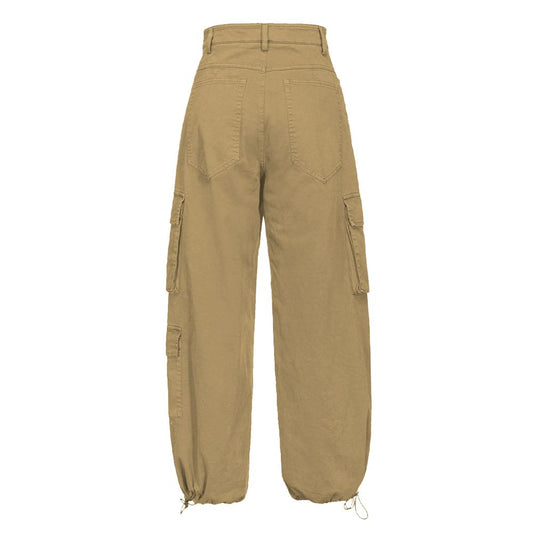 PINKO Beige Cotton Women Cargo Pant