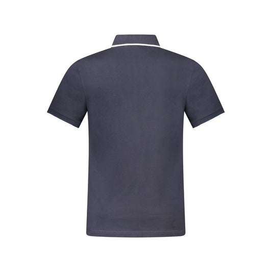 Hugo Boss – Blaues Poloshirt aus Baumwolle