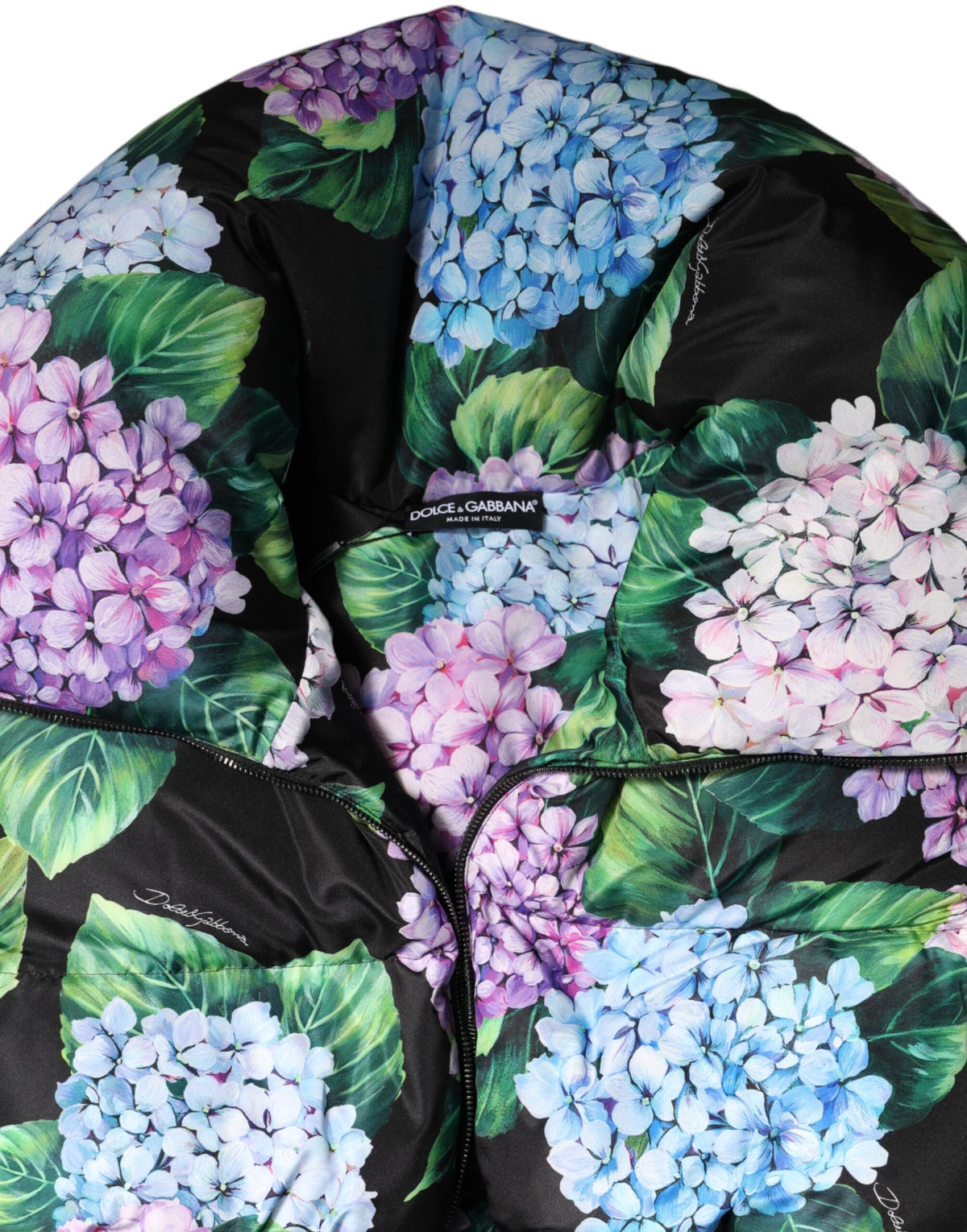 Dolce & Gabbana – Puffer-Steppjacke mit mehrfarbigem Blumendruck