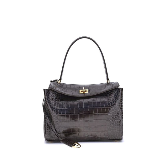 Balenciaga Schultertasche aus schwarzem Kalbsleder Bos Taurus