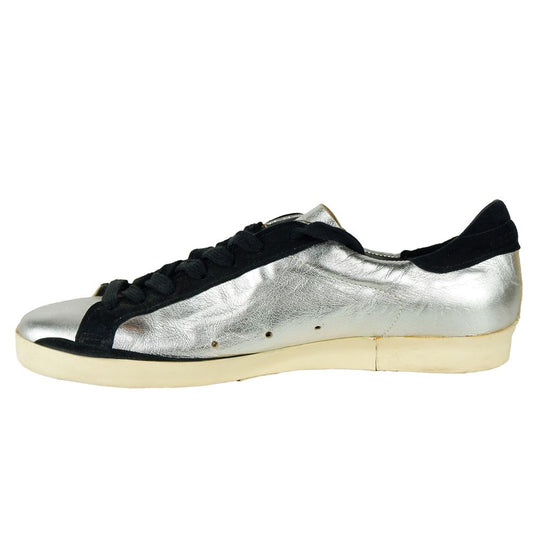 Golden Goose Grauer Kalbsleder-Sneaker