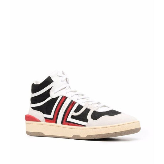 Lanvin Hohe Sneaker aus schwarzem Kalbsleder