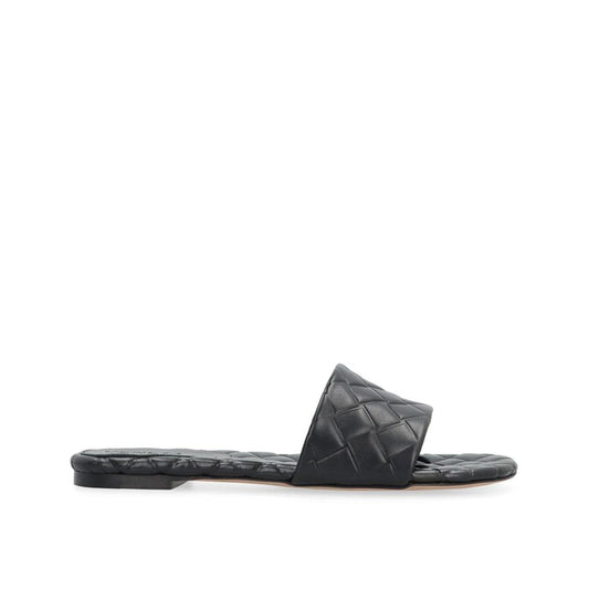 Bottega Veneta Pantoletten aus schwarzem Lammleder