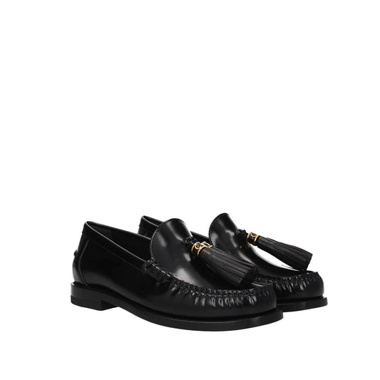Dior Slipper aus schwarzem Kalbsleder zum Reinschlüpfen