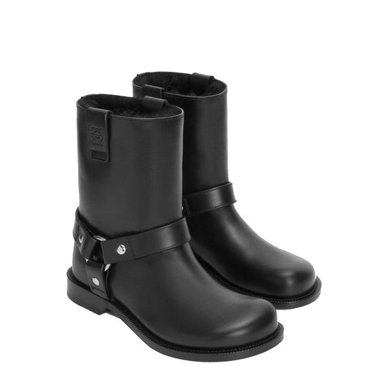 Loewe Stiefeletten aus schwarzem Kalbsleder