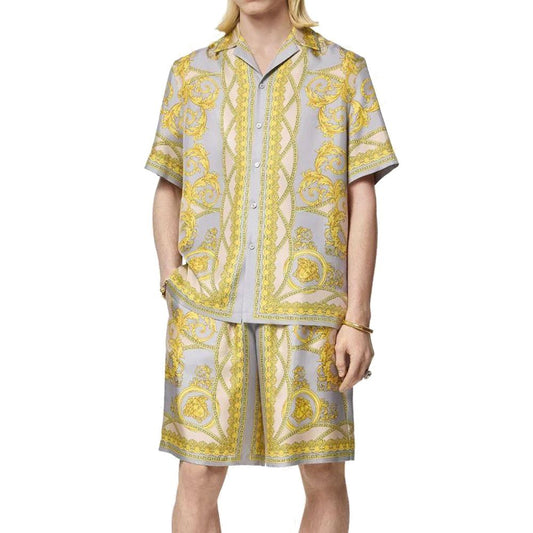 Versace Graue Seiden-Shorts und Mini-Shorts