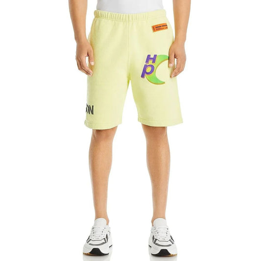 Heron Preston Yellow Cotton Bermuda Shorts