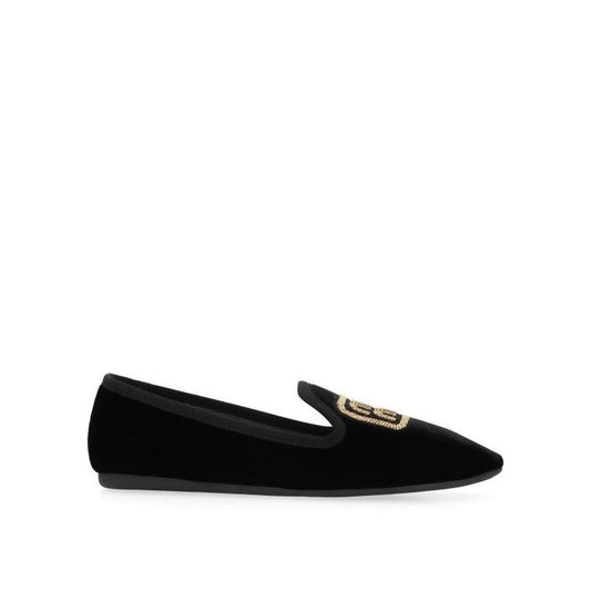 Miu Miu – Samt-Ballerinas mit Logo