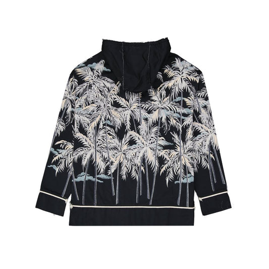 Palm Angels Black Cotton Shell Jacket