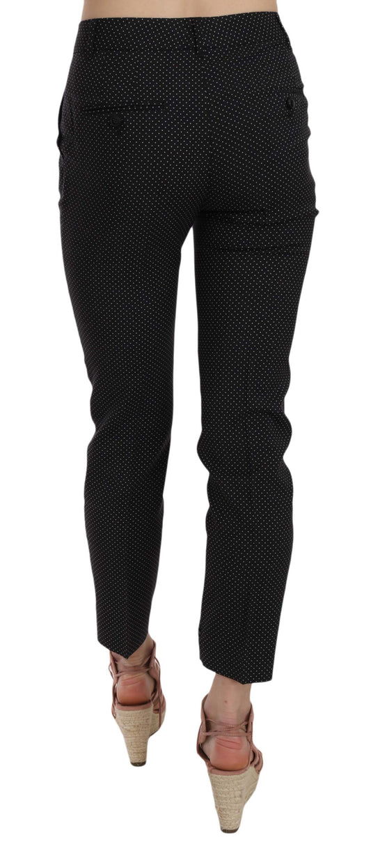 Dolce & Gabbana – Schmale Caprihose mit Punkten und konischen Hosen