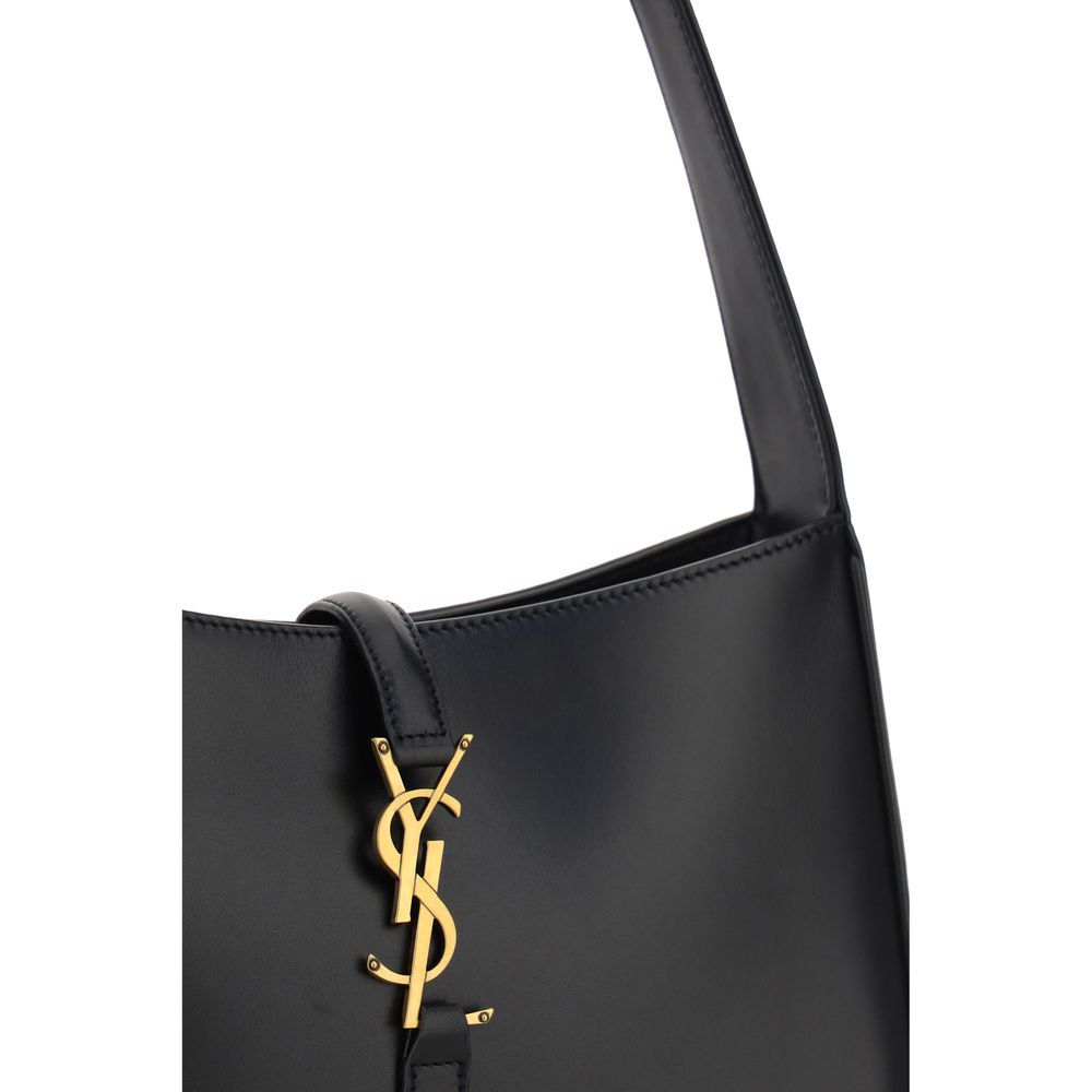 Saint Laurent Schultertasche aus schwarzem Kalbsleder (Bos Taurus)