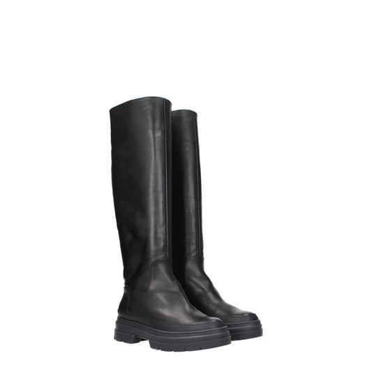 Max Mara – Overknee-Stiefel aus schwarzem Leder