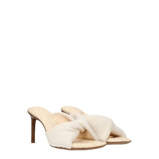 Jacquemus Beige Stoff Stiletto Heels Sandalen