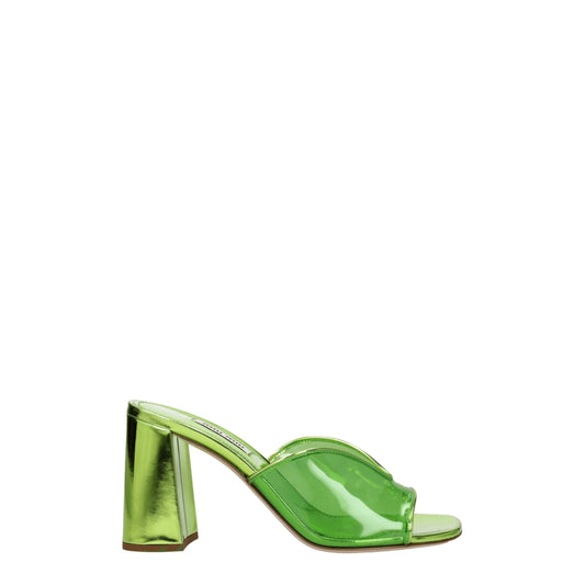 Grüne Plateauschuhe aus Plexiglas von Miu Miu