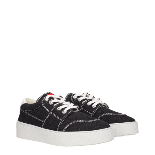 Ami Paris – Niedrige Sneakers aus schwarzem Stoff