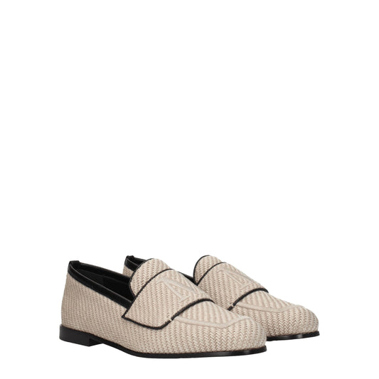 Max Mara – Slipper aus Stoff in Beige