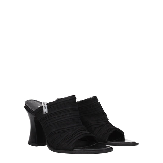 Premiata Black Fabric Platform Sandals