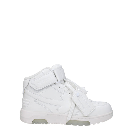 Off-White weiße Leder-High-Top-Sneaker
