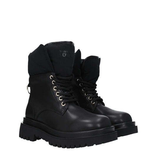 Versace Jeans – Schwarze Ankle Boots aus Polyethylen