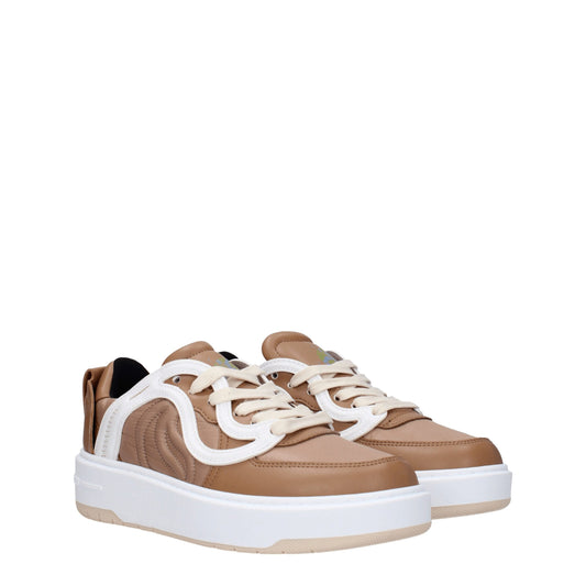 Stella McCartney – Klobige Sneakers aus braunem Stoff