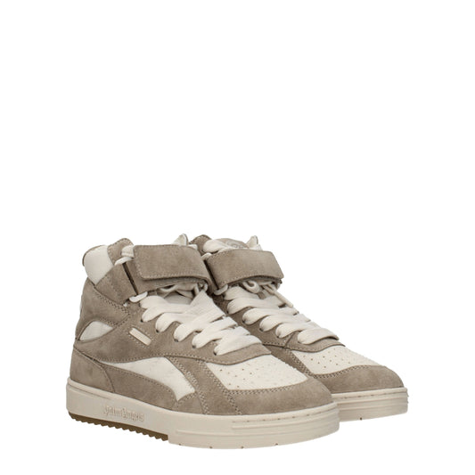 Palm Angels Beige Leder High-Top Sneaker