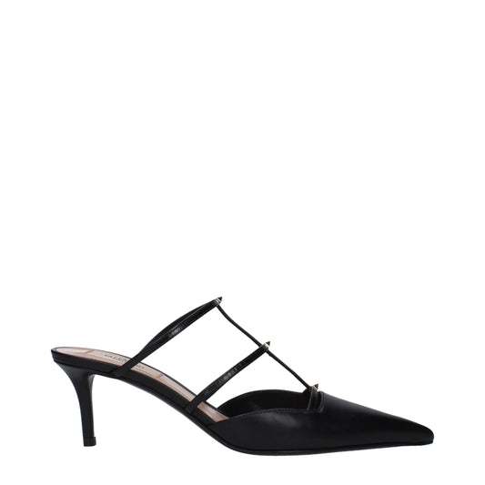 Valentino Garavani Schwarze Ledersandalen