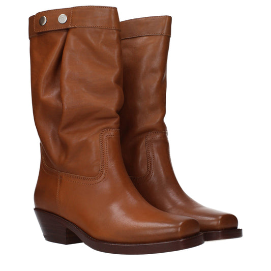 Isabel Marant – Braune Lederstiefeletten