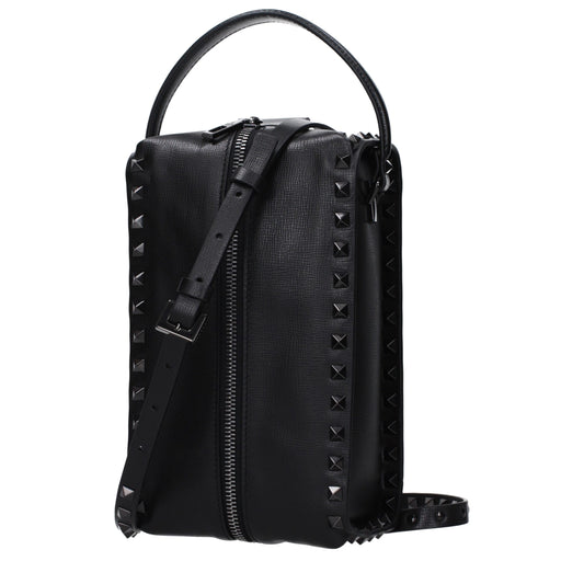 Valentino Garavani Schwarze Leder-Clutch-Taschen