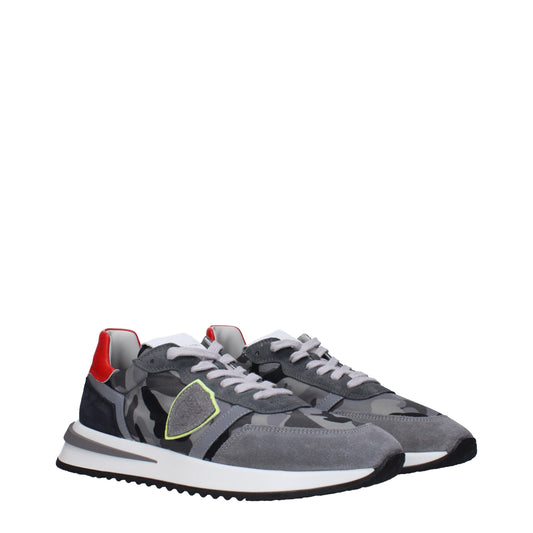 Philippe Model – Graue Stoff-Sneaker