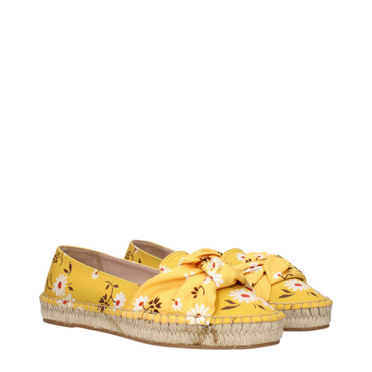 Miu Miu Gelbe Stoff-Espadrilles